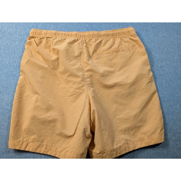 Playboy by PacSun Mens Nylon Shorts Peach Tan Bunny Logo Size L 6 Inch Inseam - Picture 5 of 9
